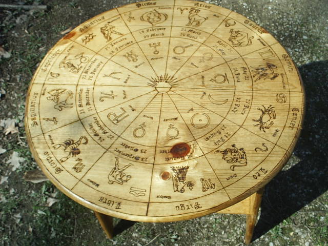 Astrology Wheel Tarot Table